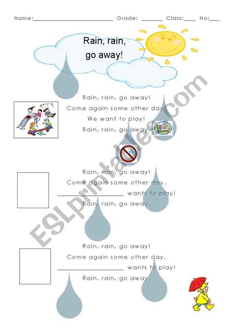 rain rain go away go away|rain rain go away worksheet.